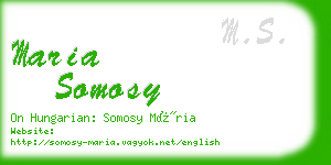 maria somosy business card